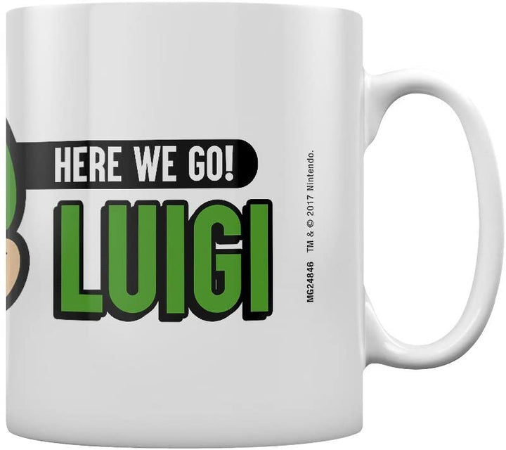 Pyramid MG24846 Super Mario Here We Go Luigi Coffee Mug, Porcelain, Multi-Colour