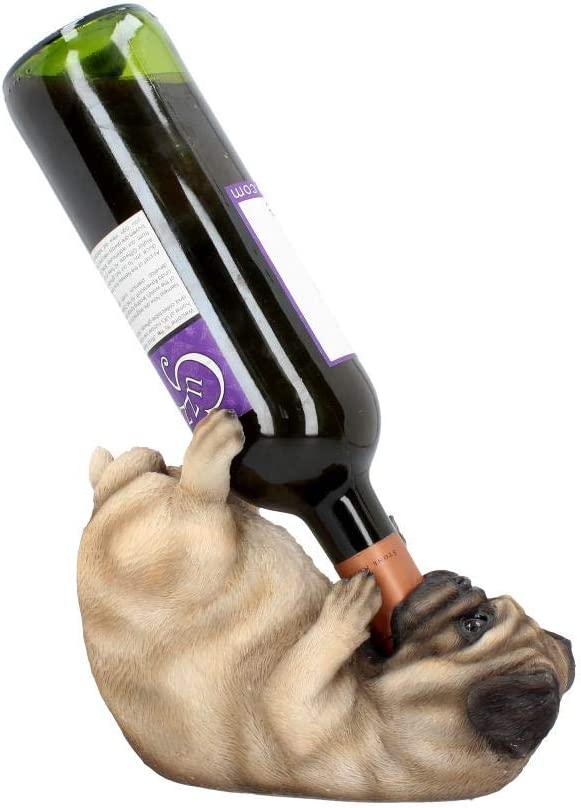 Nemesis Now Guzzlers - Pug Wine Bottle Holder (21cm Fawn)