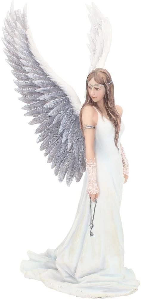 Nemesis Now Spirit Guide Anne Stokes Angel Figurine, White, 24cm, Resin