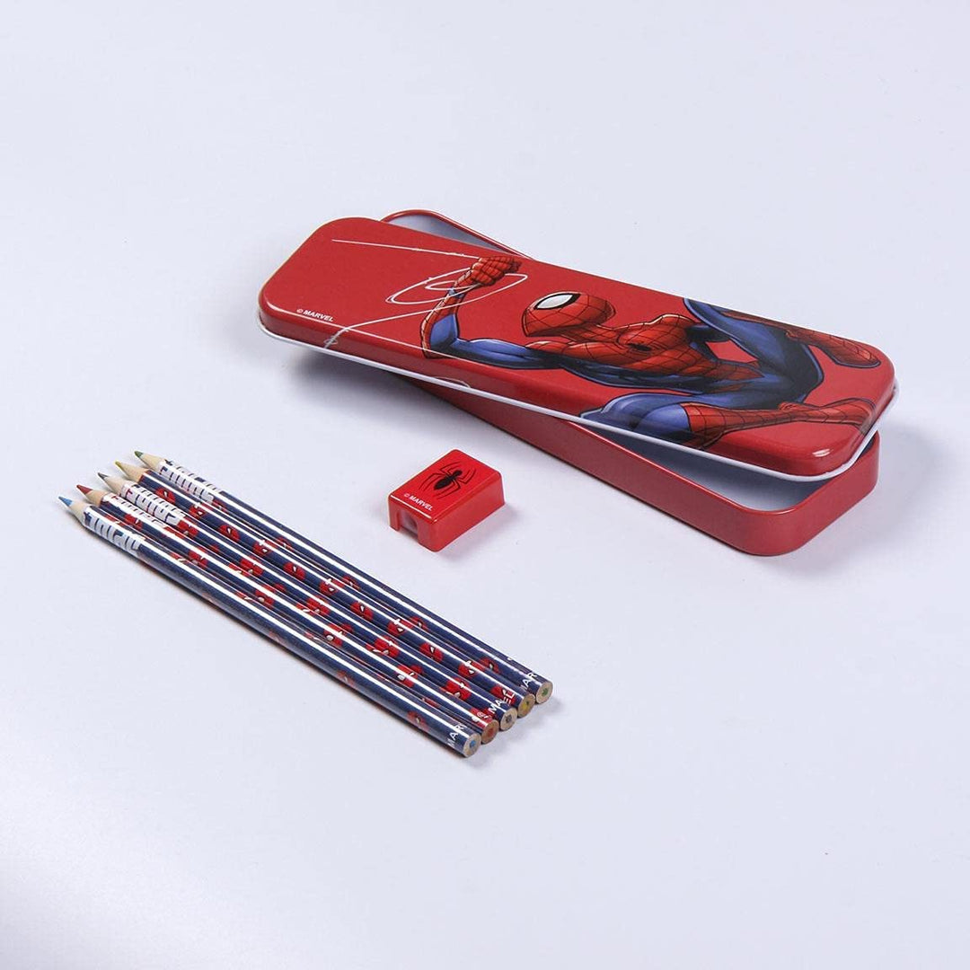 Cerdá Student Set Complete with Metal Case and Spiderman Material Officially Licensed Marvel Merchandise