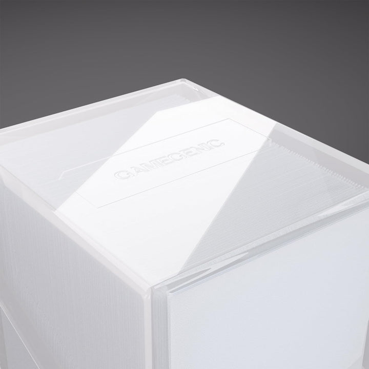 Bastion 100+ XL Deck Box - Compact, Secure, and Perfectly Organized for Your Trading Cards! Safely Protects 100+ Double-Sleeved Cards, White Color