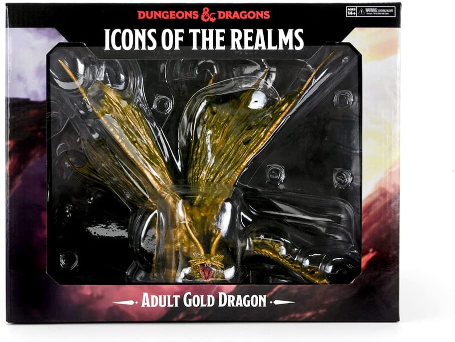 D&D: Icons of The Realms: Adult Gold Dragon Premium Figure