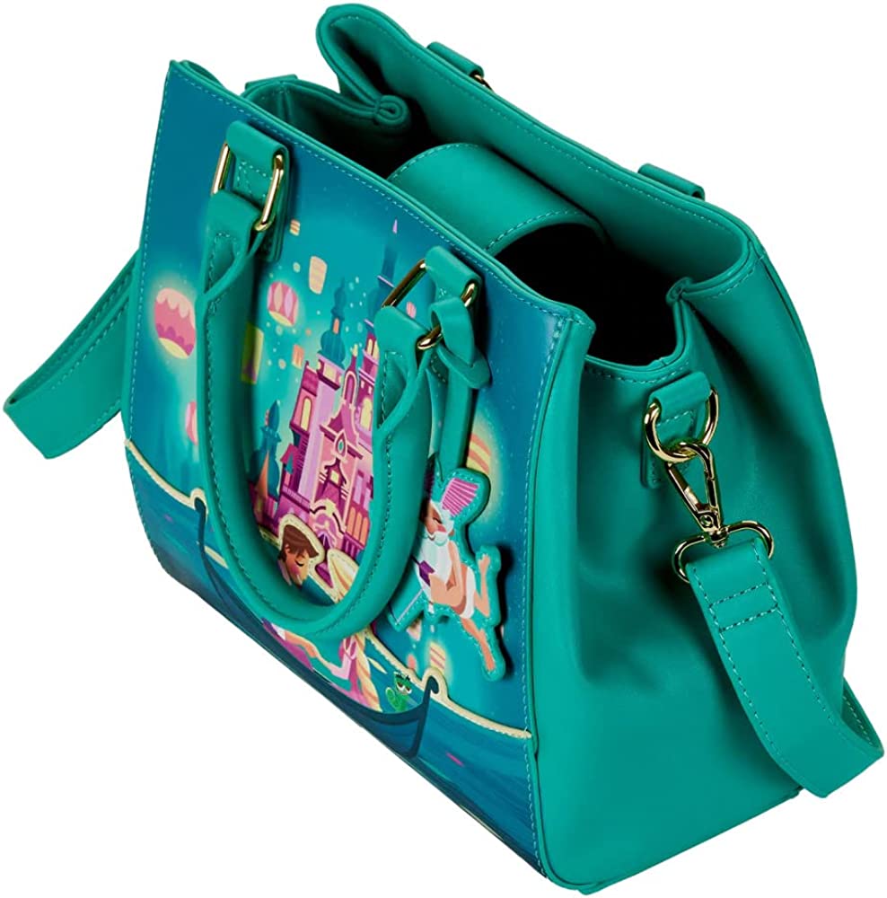 Loungefly Disney: Tangled Rapunzel Castle Glow in the Dark Crossbody Bag