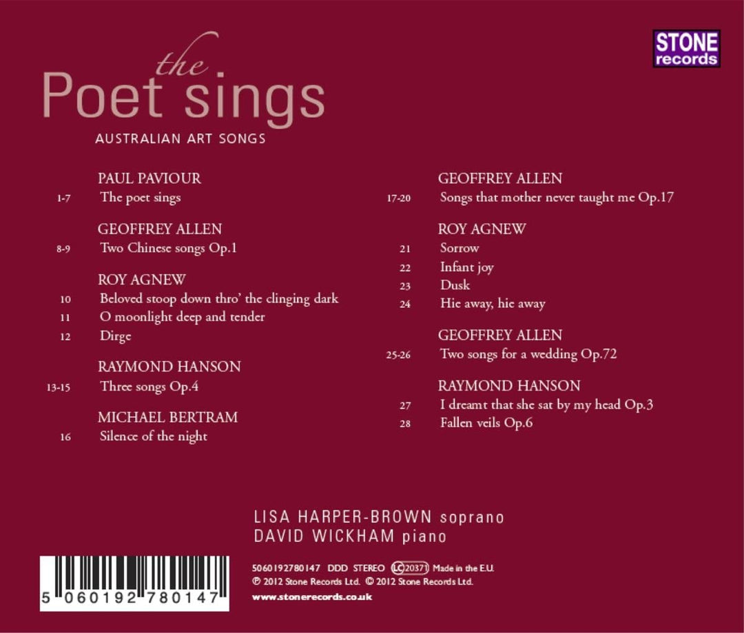 The Poet Sings: Australian Art Songs [Audio CD]