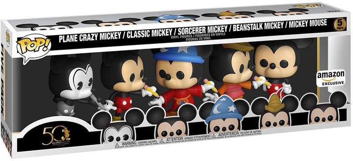 50 Archivos de Walt Disney que presentan Plane Crazy Mickey, Classic Mickey, Sorcerer Mickey, Beanstalk Mickey, Mickey Mouse Excluye Funko 51118 Pop!