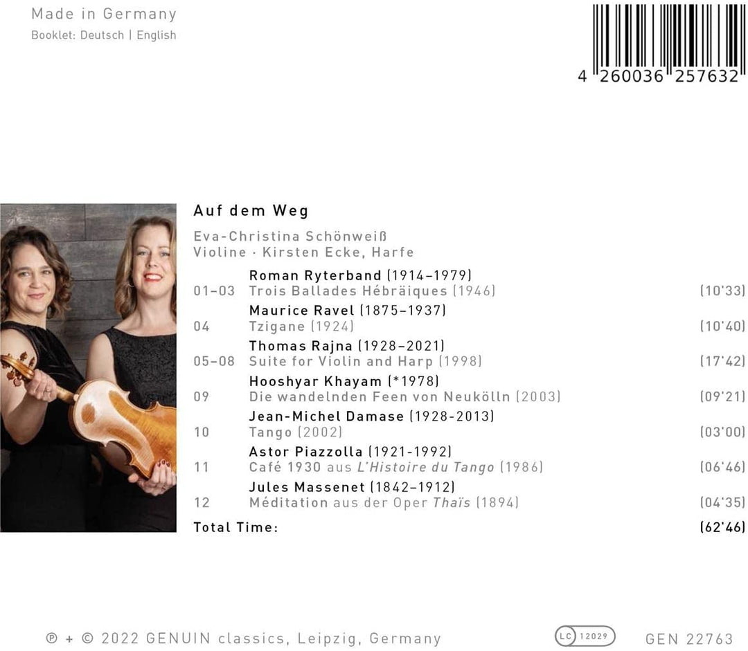 Eva-Christina Schönweiß - Auf Dem Weg [Eva-Christina Schönweiß; Kirsten Ecke] [Genuin Classics: GEN22763] [Audio CD]