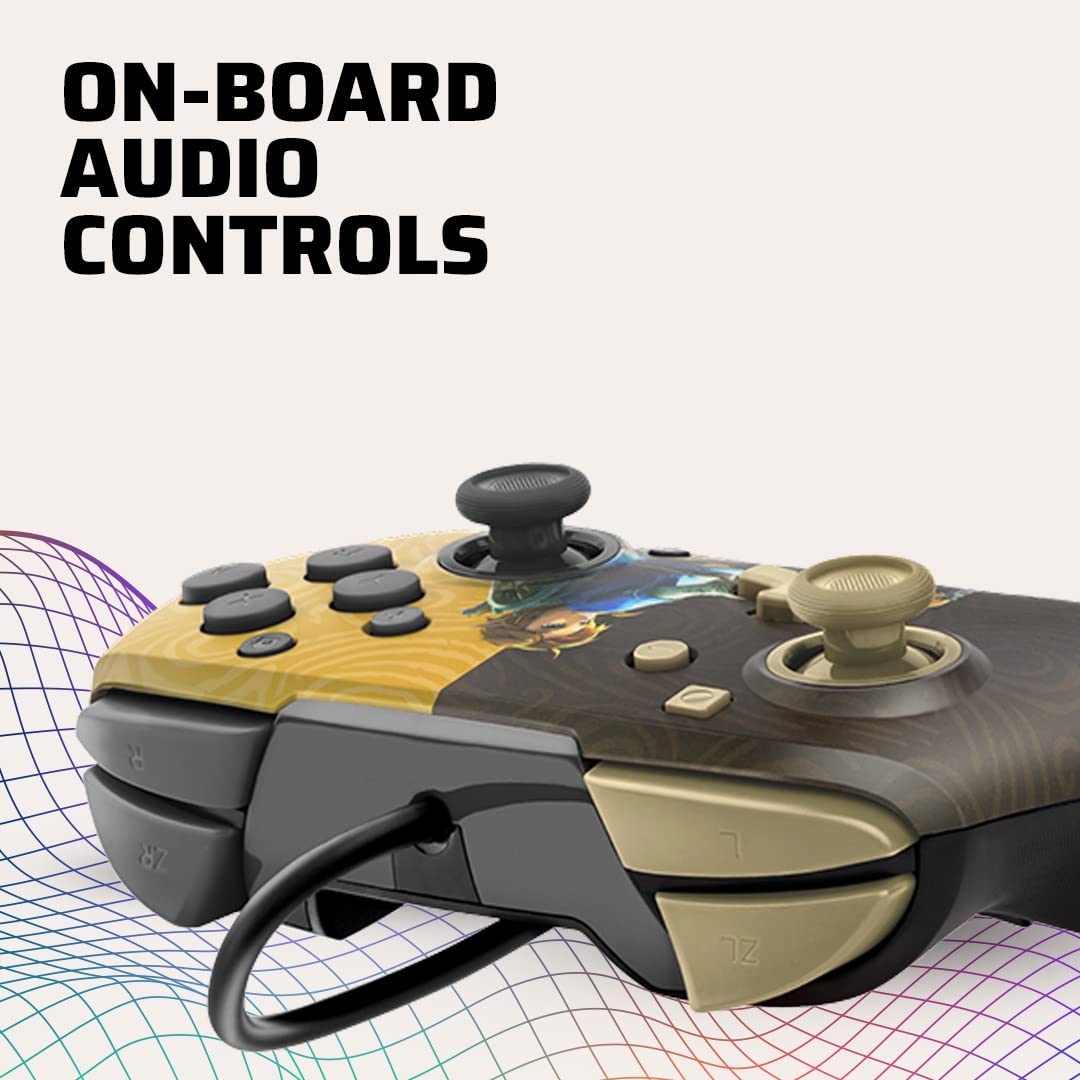 PDP Gaming Faceoff Deluxe+ Wired Switch Pro Controller - Zelda Breath of the Wil