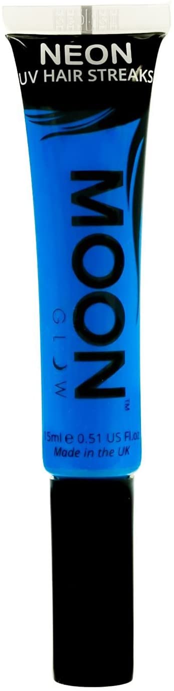 Moon Glow Neon UV Hair Color Streaks 15ml Blue Hair Mascara