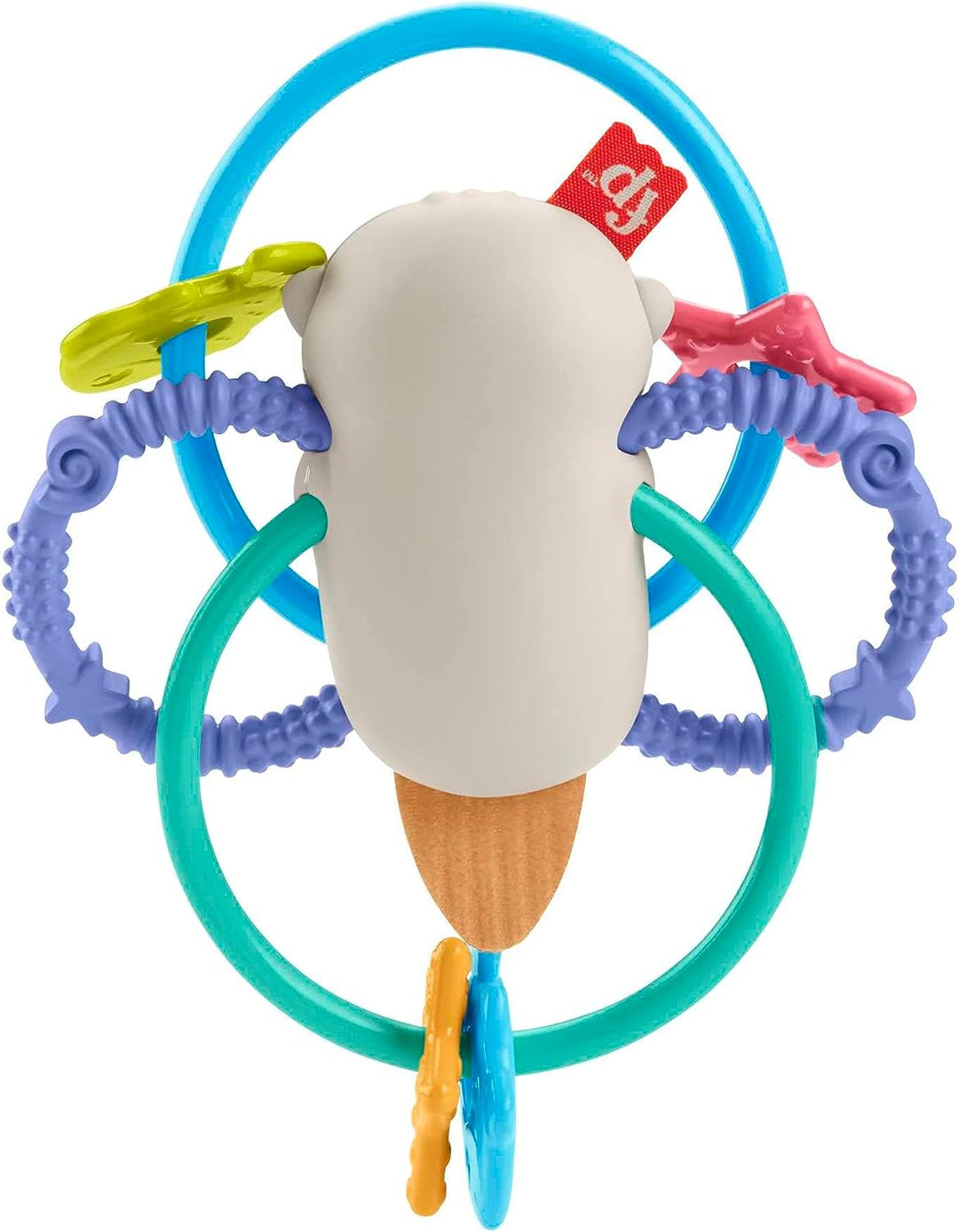 ?Fisher-Price Baby Rattle and BPA-Free Teething Toy with Flexible Rings