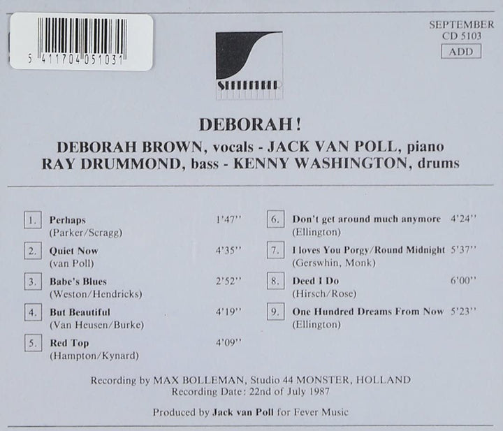 Deborah Brown - Deborah! [Audio CD]