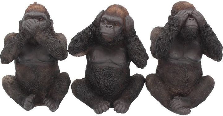 Nemesis Now H3523J7 Three Wise Gorillas Figurine 13.5cm Black