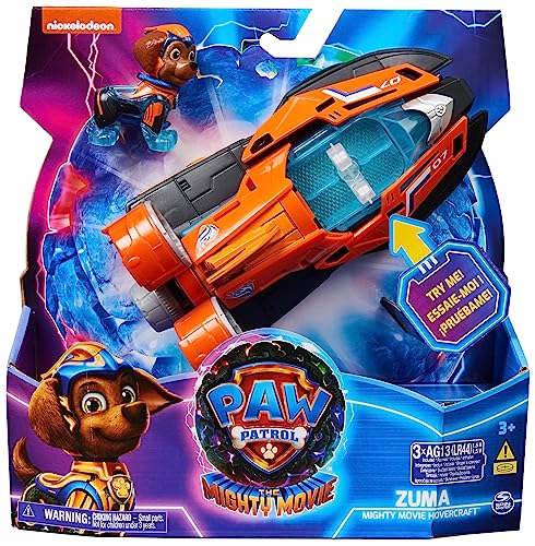 Paw Patrol: The Mighty Movie, Toy Jet Boat with Zuma Mighty Pups Action Figure,