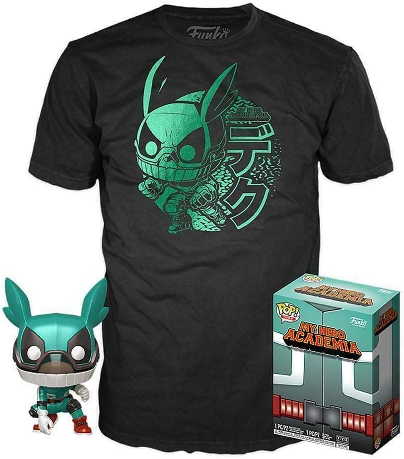 Funko Pop Deku with Helmet My Hero Academia Tee Box T-Shirt Pop (S)