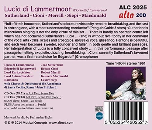 Donizetti: Lucia Di Lammermoor [Audio CD]