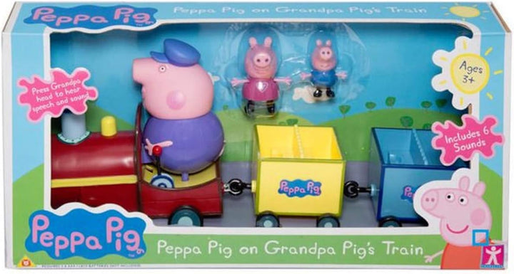 Tm Toys 5034 Peppa Pig's train with 2 carriages, multicoloured