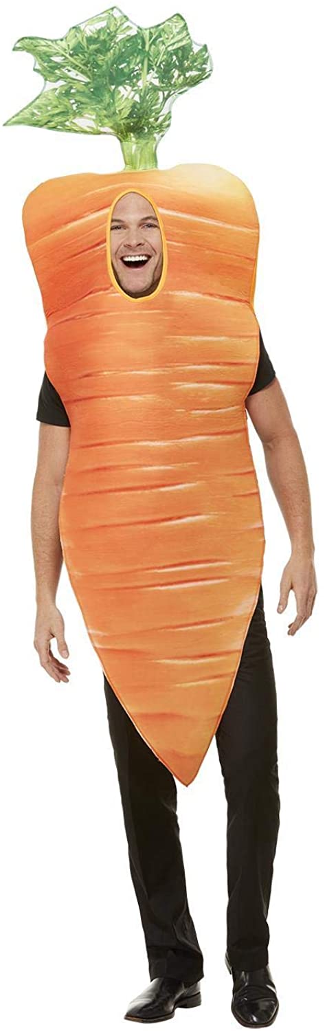 Smiffys 61032 Christmas Carrot Costume, Unisex Adult, Orange, One Size