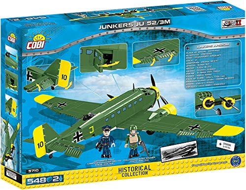 COBI 5710 Junkers JU 52/3M Building Blocks, Green,Yellow