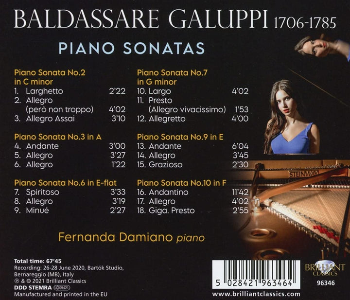 Galuppi: Piano Sonatas [Audio CD]