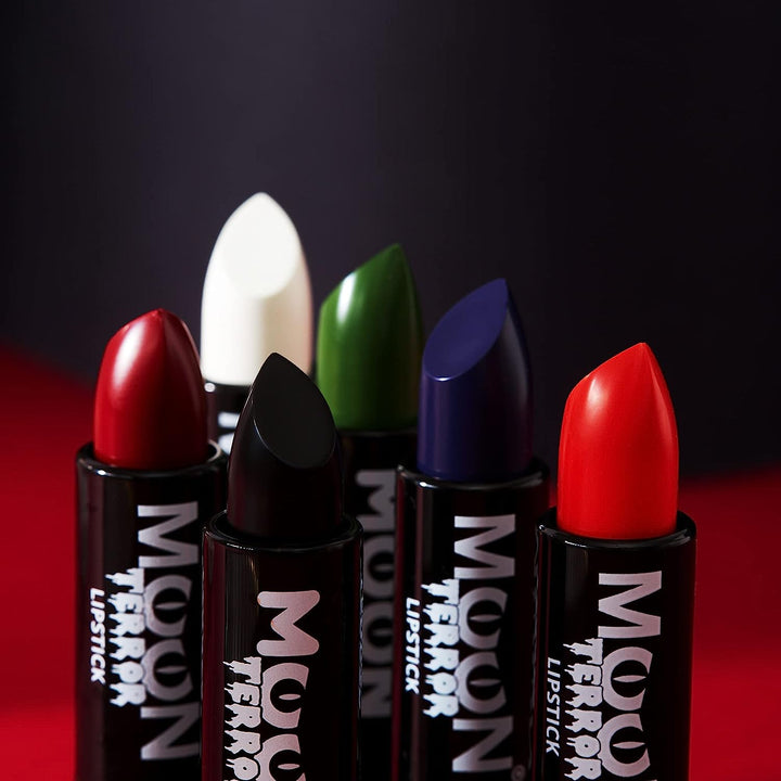 Moon Terror - Halloween Lipstick makeup - 5g - Easily create spooky designs like a pro! Perfect for vampire, ghost, skeleton, witch, pumpkin, monster etc - Zombie Green