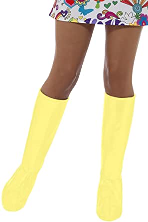 Smiffys 48045 GoGo Boot Covers Yellow