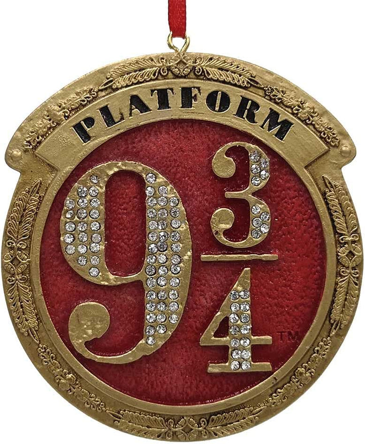 Nemesis Now Harry Potter Train Platform 9 3/4 Hanging Ornament, Red, 8.2cm