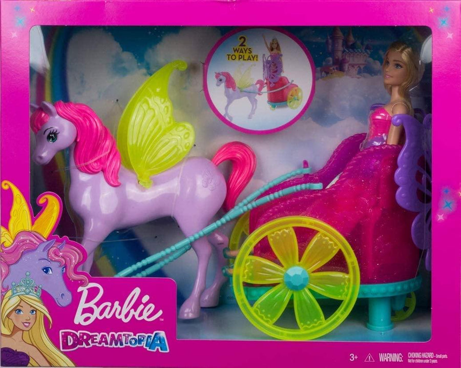 Barbie GJK53 Dreamtopia Princess, Pegasus & Chariot - Yachew