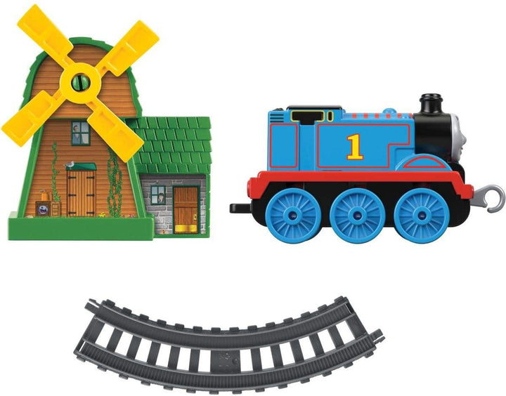 Thomas and Friends GFF09 Track Master Push Along Thomas and the Windmill Metal Train Engine Playset - Yachew