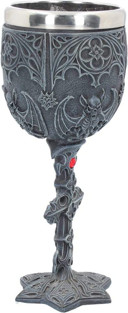 Nemesis Now Vampires Goblet 18.8cm Black, Resin w/stainless steel insert, One Si