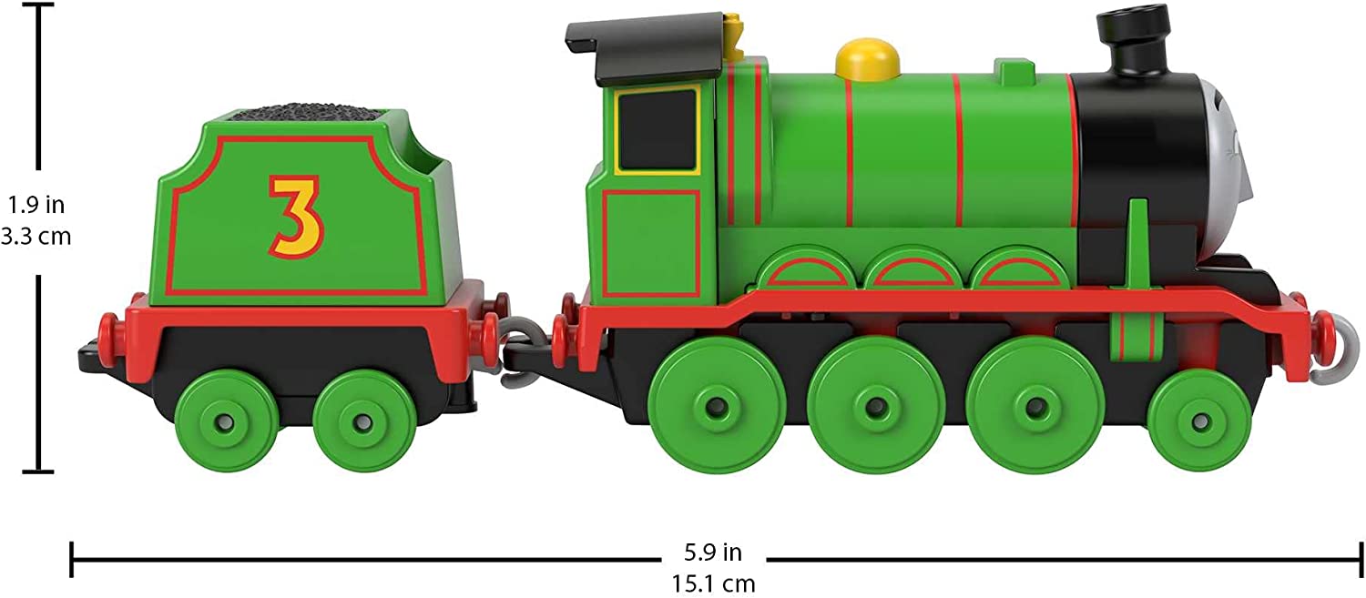 Thomas & Friends All Engines Go! Henry Metal Push Along Engine - Die-Cast Train with Tender for Kids 3+ 4