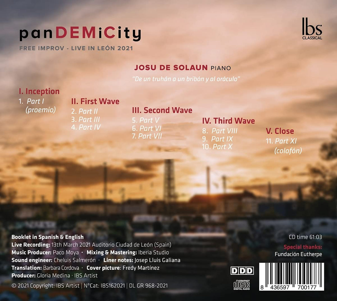 Josu de Solaun - Pandemicity [Josu de Solaun] [Ibs Classical: IBS162021] [Audio CD]