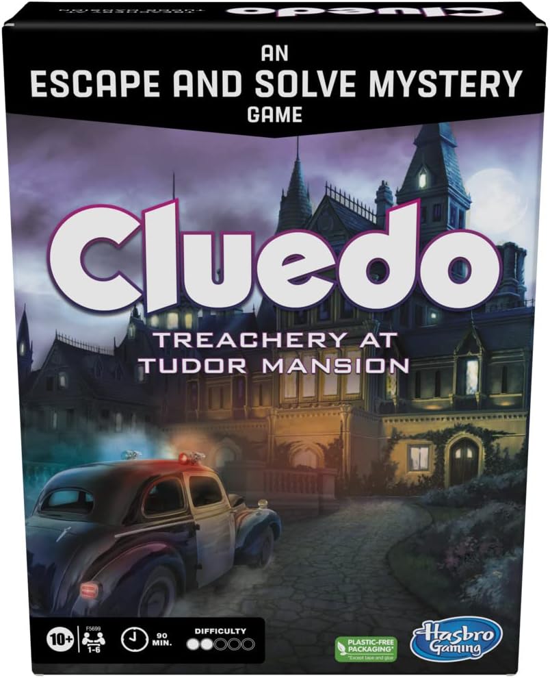 Hasbro Gaming Cluedo Treachery at Tudor Mansion, An Escape & Solve Mystery Game