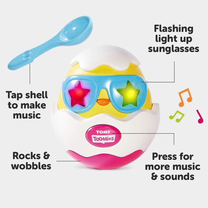 Toomies E72816C Beat It Egg Musical Baby Sensory Toys with Lights and Sounds - Yachew