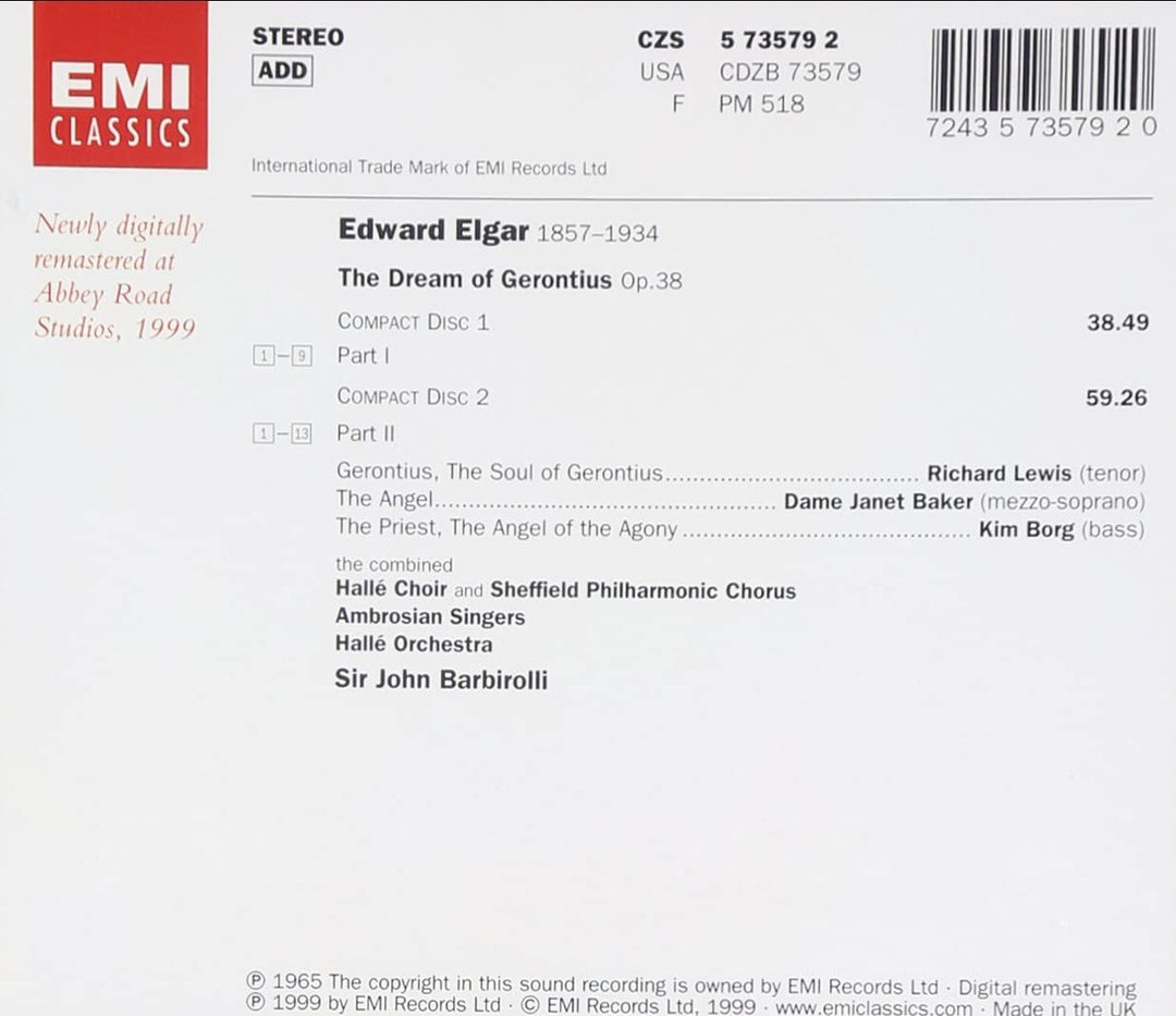 Elgar: The Dream of Gerontius [Audio CD]