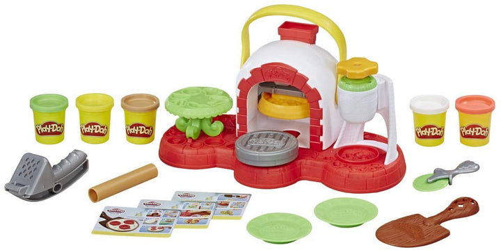 Jouet pour four à pizza Play-Doh Stamp &#39;n Top avec 5 couleurs Play-Doh multi non toxiques