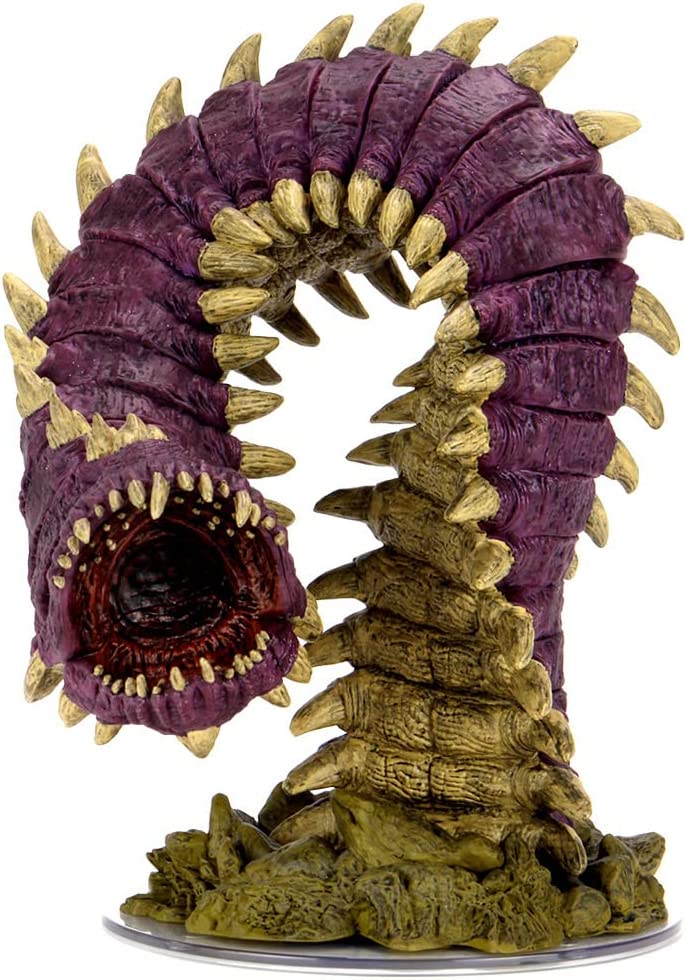 Wiz Kids | D&D Icons of the Realms Miniatures: Fangs and Talons- Purple Worm Premium Set