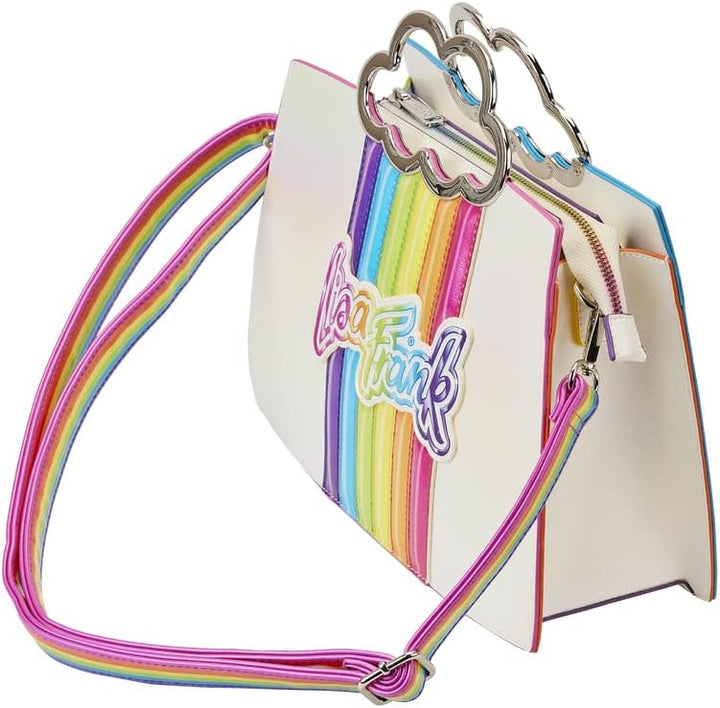 Loungefly Lisa Frank Rainbow Cloud Handle Crossbody Purse