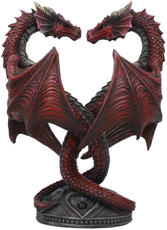 Nemesis Now Dragon Heart Anne Stokes Valentine's Edition Candle Holder 23cm Red,