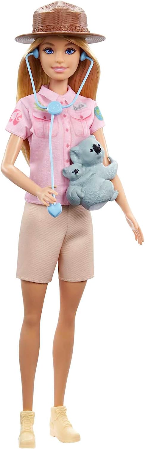 Barbie Zoologist Doll (12 inches), Role-play Clothing & Accessories: Koala & Baby Figure