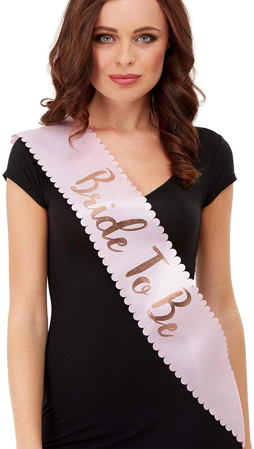 Smiffys 27358 Bride to Be Sash, Women, Pink & Gold