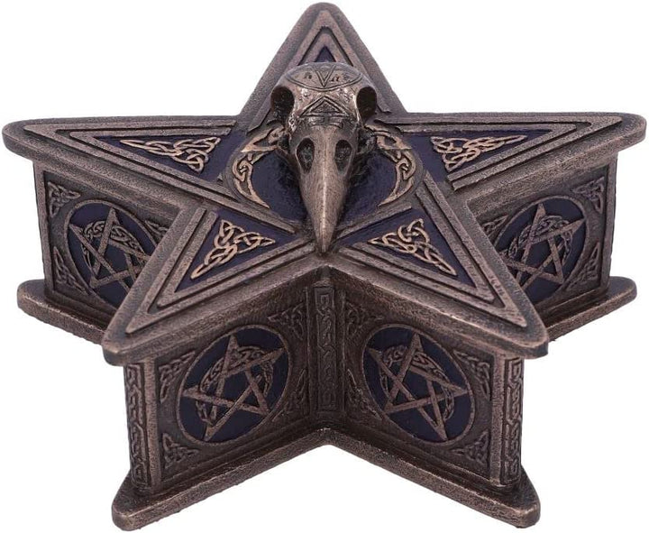 Nemesis Now Pentagram Raven Box 16.5cm, Bronze