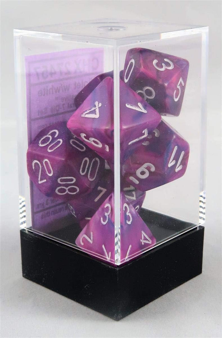 Chessex Chx27457 Dice-Festive Violet/White Set