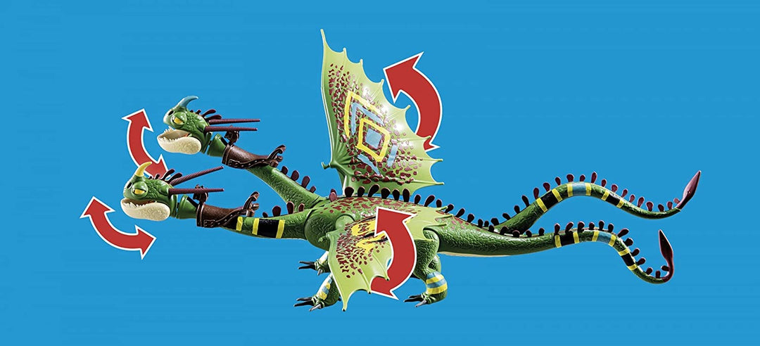 PLAYMOBIL DreamWorks Dragons 70730 Dragon Racing: Ruffnut and Tuffnut with Barf and Belch, for Children Ages 4+