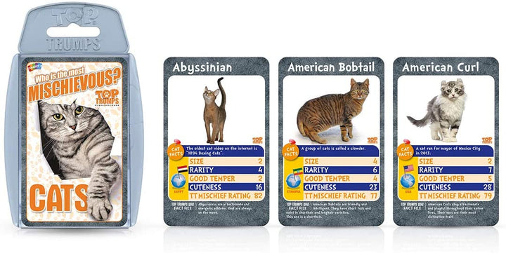 Cats 'Who is Most Mischievous' Top Trumps Card Game