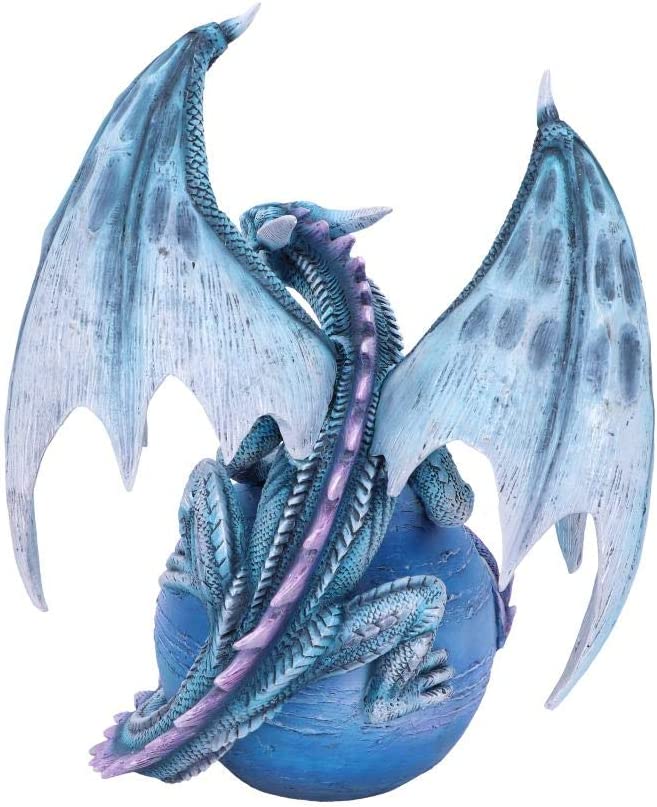 Nemesis Now Mercury Guardian Turquoise Planet Dragon Figurine, Polyresin, Blue,