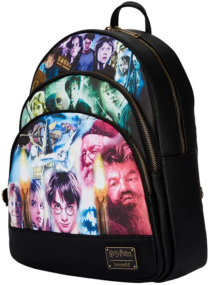 Loungefly Harry Potter Trilogy Triple Pocket Mini Backpack (HP-Trilogy-Mini)