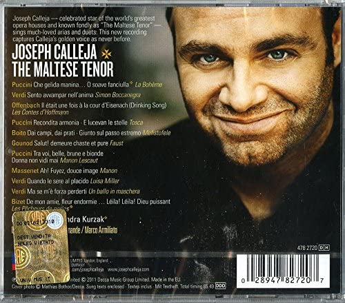 Joseph Calleja - The Maltese Tenor - L'Orchestre de la Suisse Romande Marco Armiliato Joseph Calleja [Audio CD]