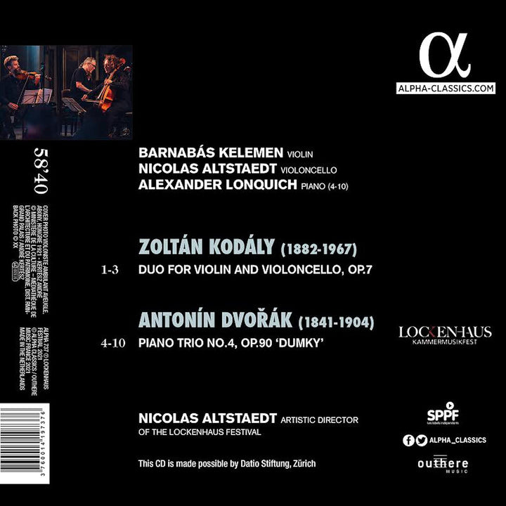 Kodály: Duo for Violin and Violoncello, Op. 7 - Dvoák: Piano Trio, Op. 90 Dumky [Audio CD]