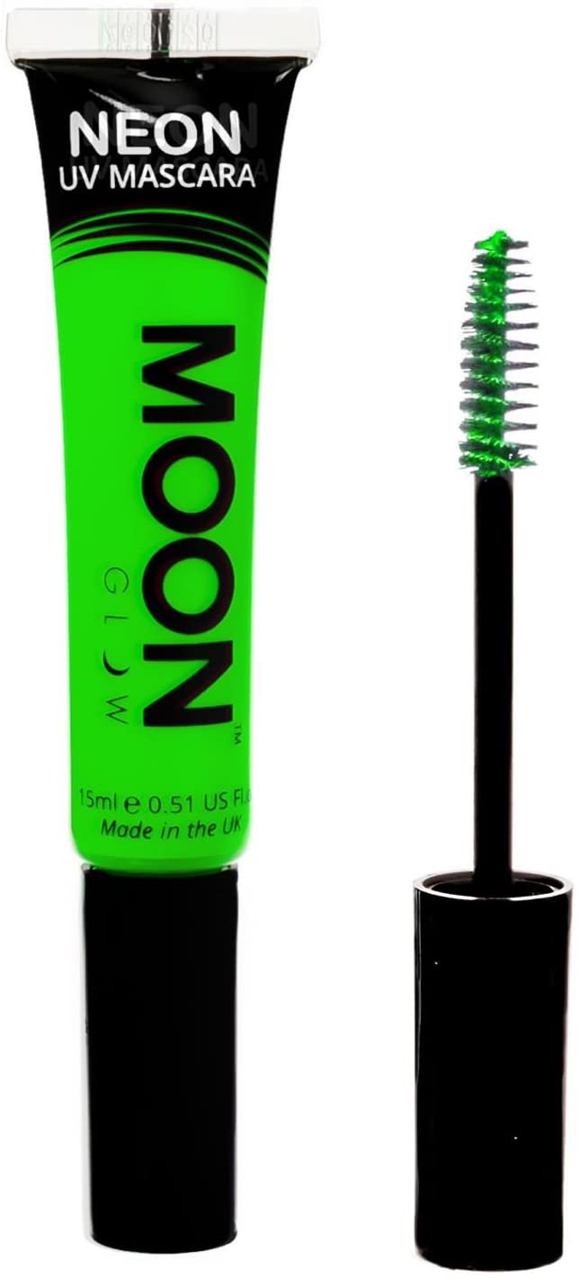 Máscara de pestañas Moon Glow Neon UV 15ml Green ¡Brilla intensamente bajo la iluminación UV!