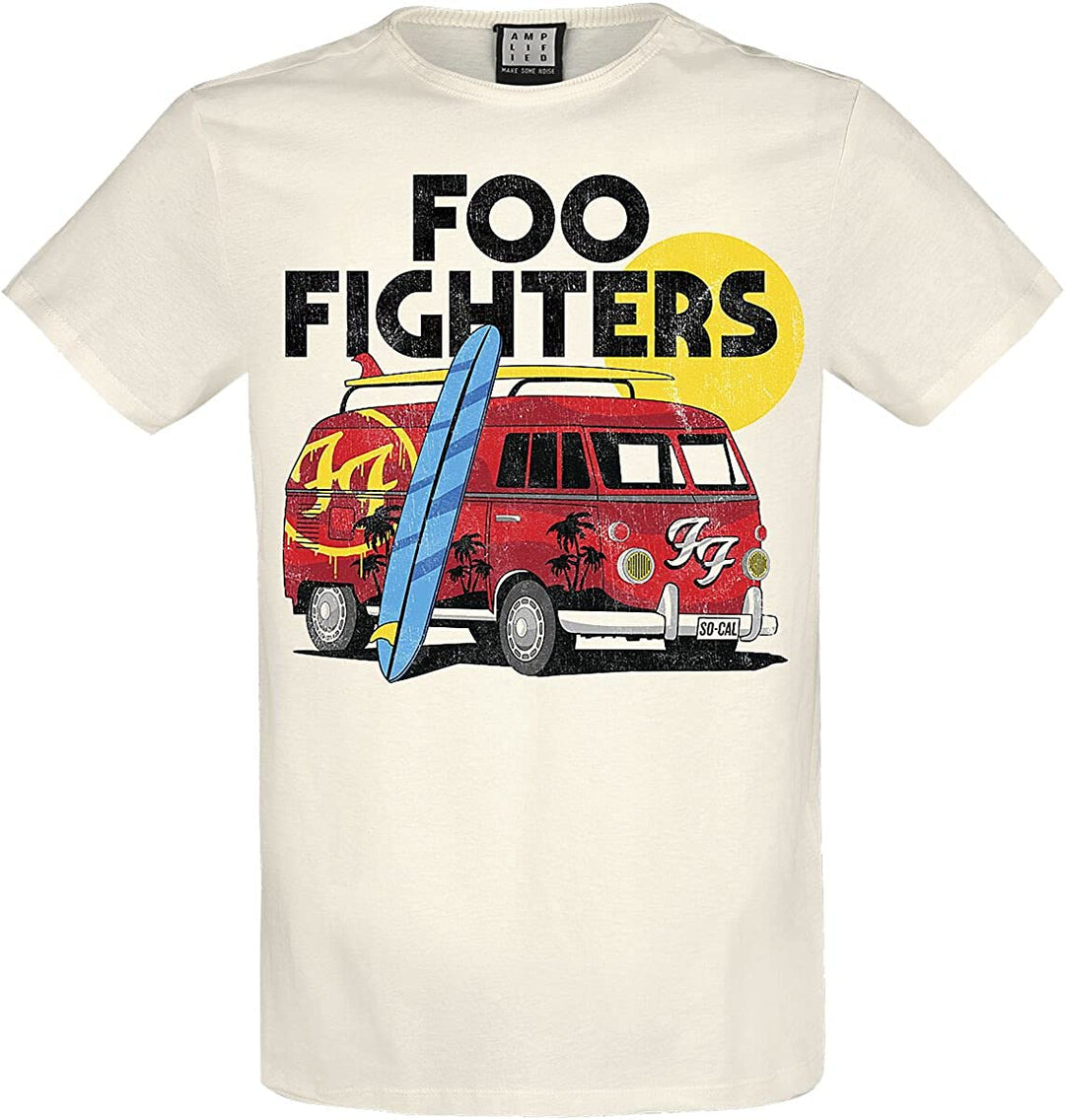 Amplified Foo Fighters - VW Van - Unisex T-Shirt White (Large)