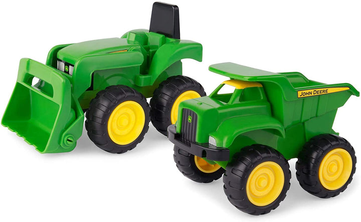 John Deere 6'' Dump Truck & Toy Tractor With Loader Construction Vehicle Set